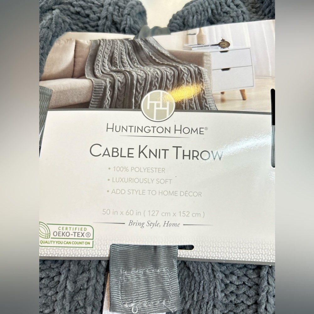 Huntington Home Cable Knits Throw